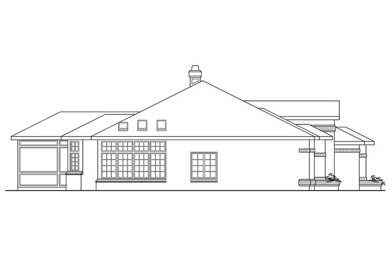 Architectural House Design - Exterior - Other Elevation for Traditional House Plan #124-184 - 4 bed, 3.5 bath