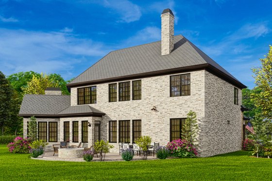 Exterior - Front Elevation 11 for Traditional House Plan #54-450 - 5 bed, 4 bath