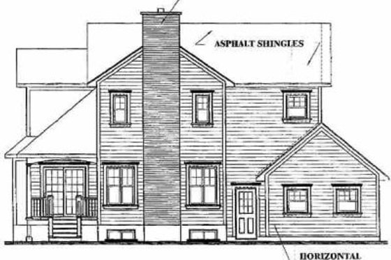 Exterior - Rear Elevation for Farmhouse House Plan #23-2062 - 3 bed, 2.5 bath