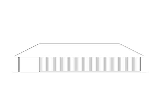 Exterior - Rear Elevation for Prairie House Plan #124-1308, 0 bath