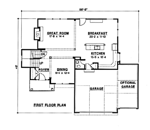 Traditional Floor Plan - Main Floor Plan #67-166
