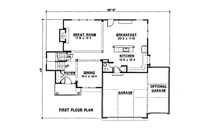 Traditional Style House Plan - 4 Beds 3 Baths 2480 Sq/Ft Plan #67-166 ...