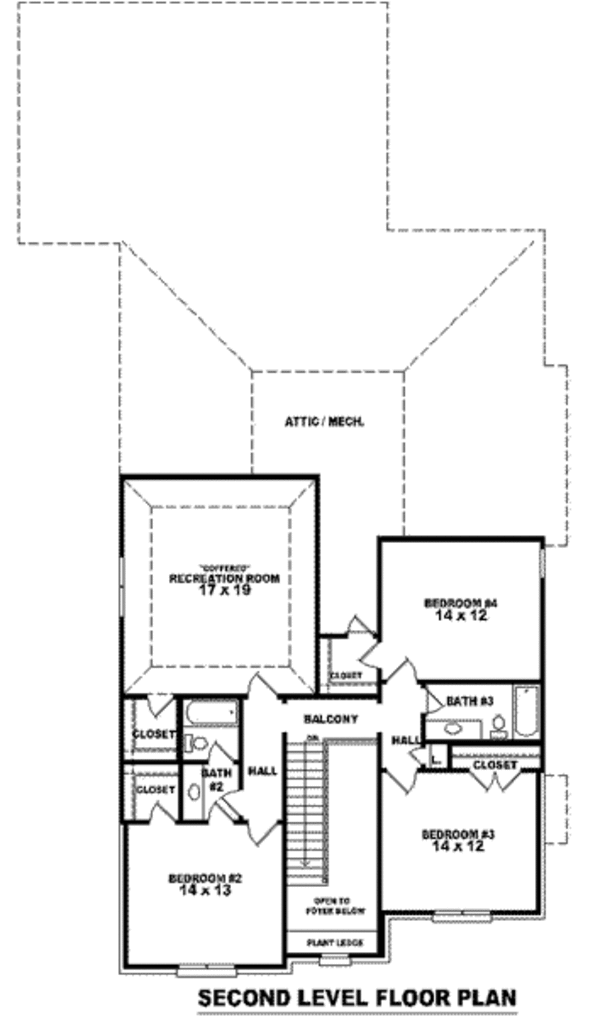 European Floor Plan - Upper Floor Plan #81-1112