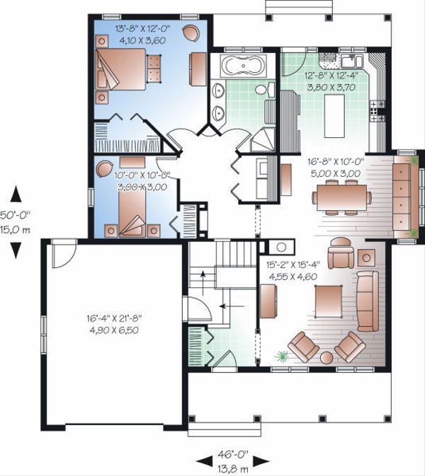 Architectural House Design - Traditional Floor Plan - Main Floor Plan #23-794
