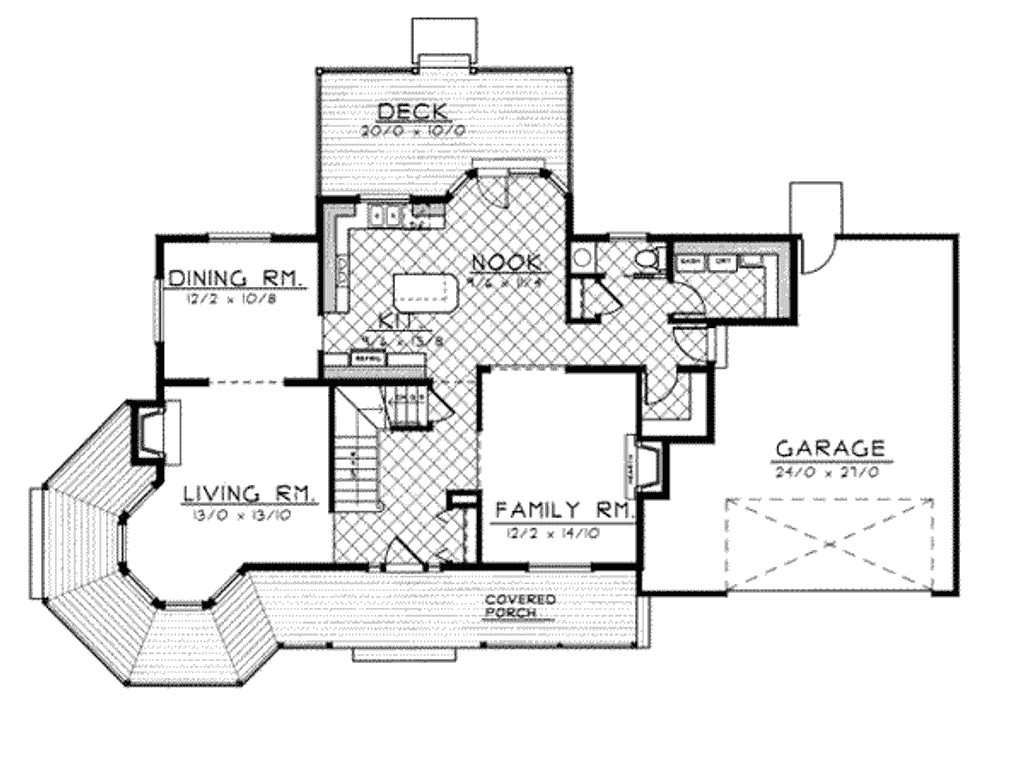 Victorian Style House Plan - 5 Beds 2.5 Baths 2524 Sq/Ft Plan #100-222 ...