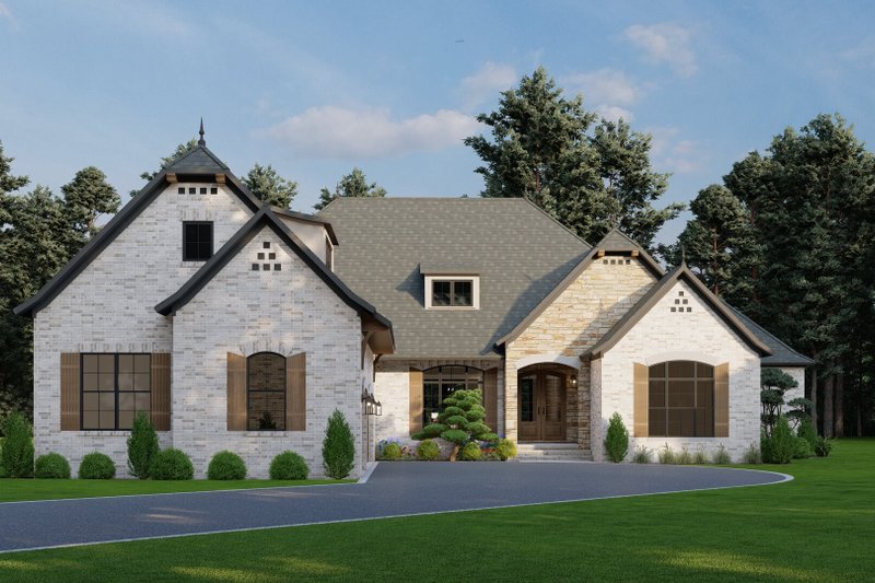 Home Plan - European Exterior - Front Elevation Plan #923-16