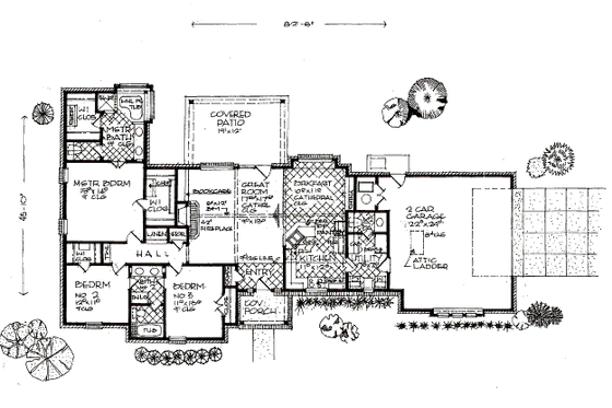Floor Plan - Main Floor for European House Plan #310-658 - 3 bed, 3.5 bath