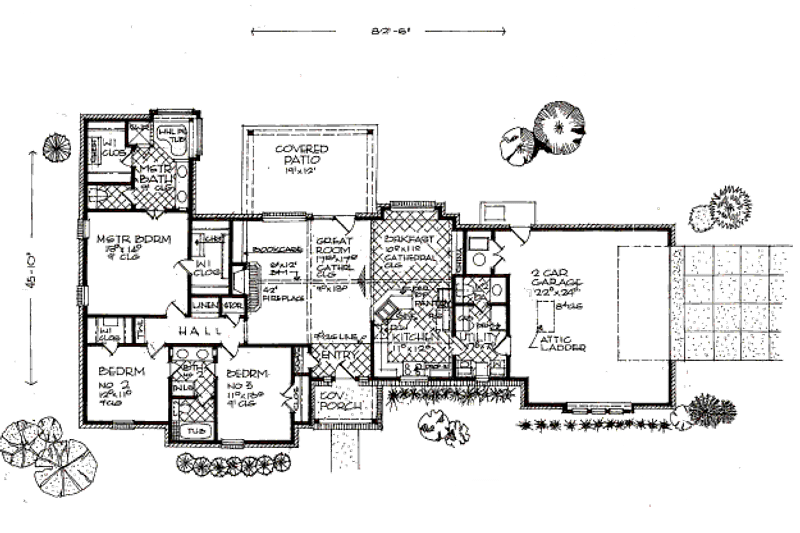 House Plan Design - Floor Plan - Main Floor for European House Plan #310-658 - 3 bed, 3.5 bath