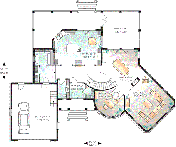 European Floor Plan - Main Floor Plan #23-668