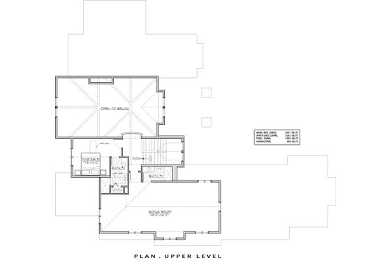 Floor Plan - Upper Floor for Craftsman House Plan #892-16 - 3 bed, 4.5 bath