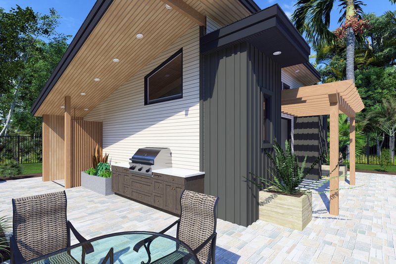 Home Plan - Exterior - Other Elevation for Modern House Plan #1111-32, 1 bath