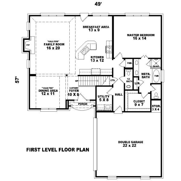 Traditional Floor Plan - Main Floor Plan #81-13898