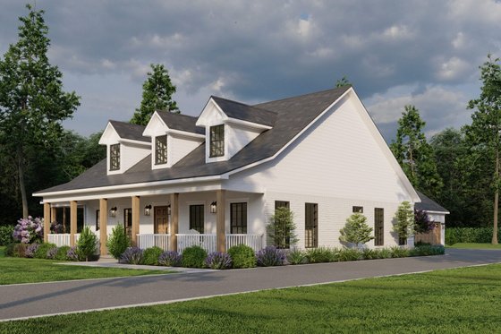 Exterior - Front Elevation 3 for Farmhouse House Plan #923-67 - 3 bed, 3 bath