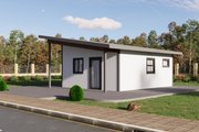 Modern Style House Plan - 0 Beds 1 Baths 389 Sq/Ft Plan #1106-69 