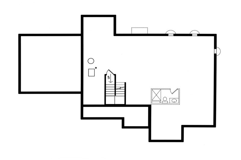 Home Plan - Floor Plan - Lower Floor for Ranch House Plan #46-895 - 3 bed, 2 bath