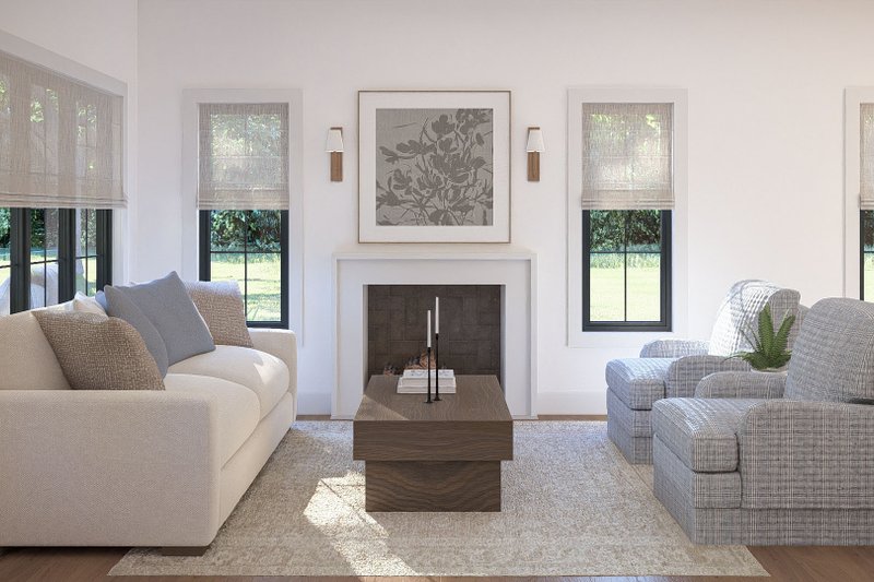 House Blueprint - Interior - Family Room for Traditional House Plan #455-786 - 3 bed, 2.5 bath