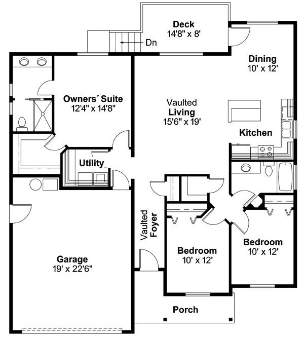 Home Plan - Country Floor Plan - Main Floor Plan #124-593
