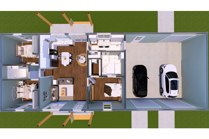 House Blueprint - Floor Plan - Other Floor for Farmhouse House Plan #44-271 - 3 bed, 2 bath