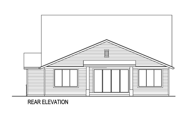 Home Plan - Exterior - Rear Elevation for Farmhouse House Plan #569-46 - 4 bed, 3 bath