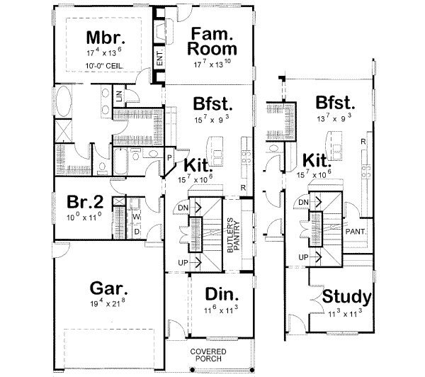 Farmhouse Floor Plan - Main Floor Plan #20-1689