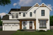 Farmhouse Style House Plan - 4 Beds 3.5 Baths 2317 Sq/Ft Plan #51-1197 Exterior 