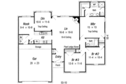 Southern Style House Plan - 3 Beds 2 Baths 1611 Sq/Ft Plan #329-132 