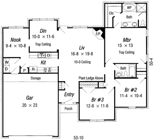 Southern Floor Plan - Main Floor Plan #329-132