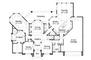 European Style House Plan - 5 Beds 4.5 Baths 4332 Sq/Ft Plan #411-521 