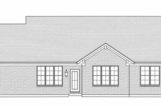 Exterior - Rear Elevation for Craftsman House Plan #46-524 - 3 bed, 2 bath