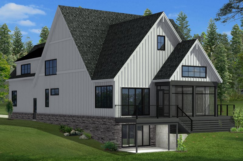 Dream House Plan - Exterior - Rear Elevation for Farmhouse House Plan #1057-38 - 3 bed, 3.5 bath