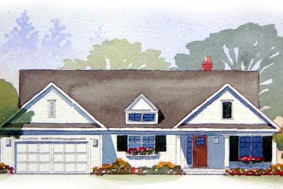 Exterior - Front Elevation for Traditional House Plan #901-47 - 4 bed, 3.5 bath