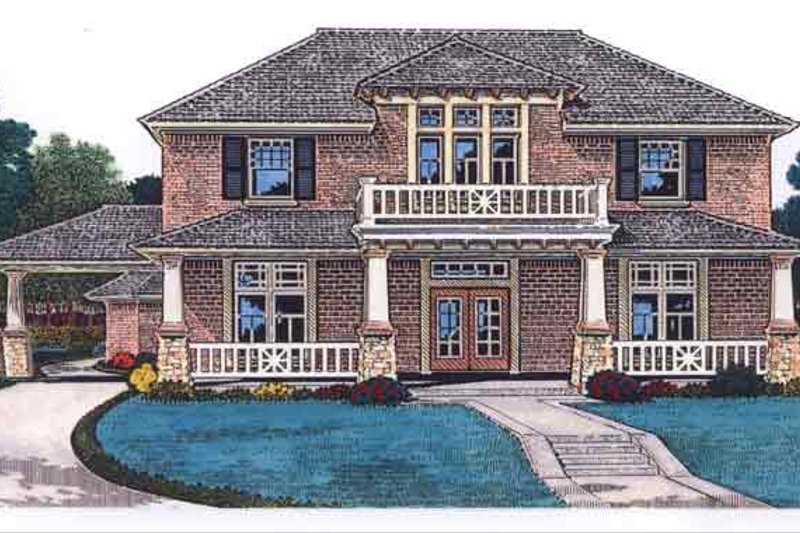 Dream House Plan - Colonial Exterior - Front Elevation Plan #310-703