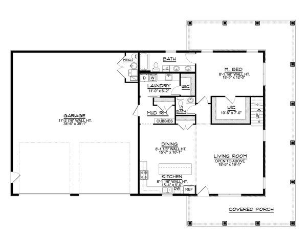 Architectural House Design - Barndominium Floor Plan - Main Floor Plan #1064-134