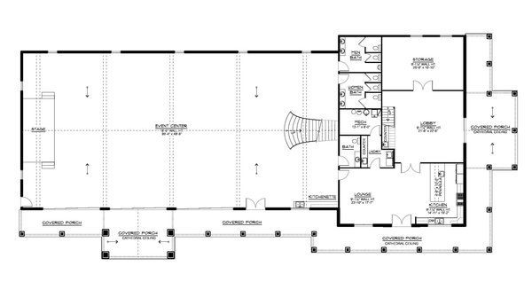 House Blueprint - Barndominium Floor Plan - Main Floor Plan #1064-382