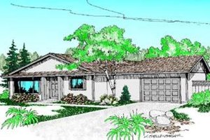 Ranch Exterior - Front Elevation Plan #60-430