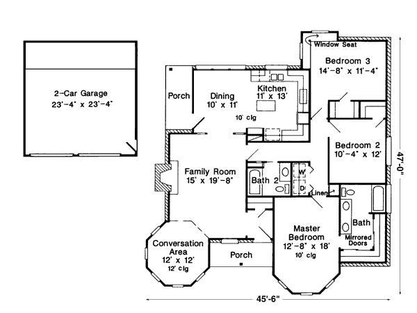 Dream House Plan - Victorian Floor Plan - Main Floor Plan #410-133
