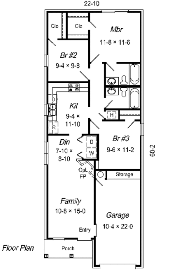 Traditional Floor Plan - Main Floor Plan #329-207