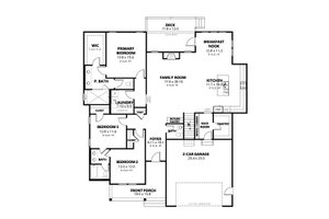 Floor Plan - Main Floor for Country House Plan #1080-17 - 3 bed, 2.5 bath
