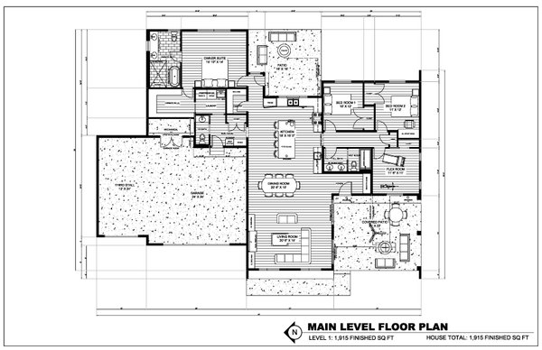 House Plan Design - Contemporary Floor Plan - Main Floor Plan #1075-21