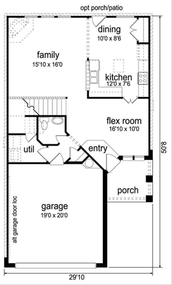 House Plan Design - Traditional Floor Plan - Main Floor Plan #84-554