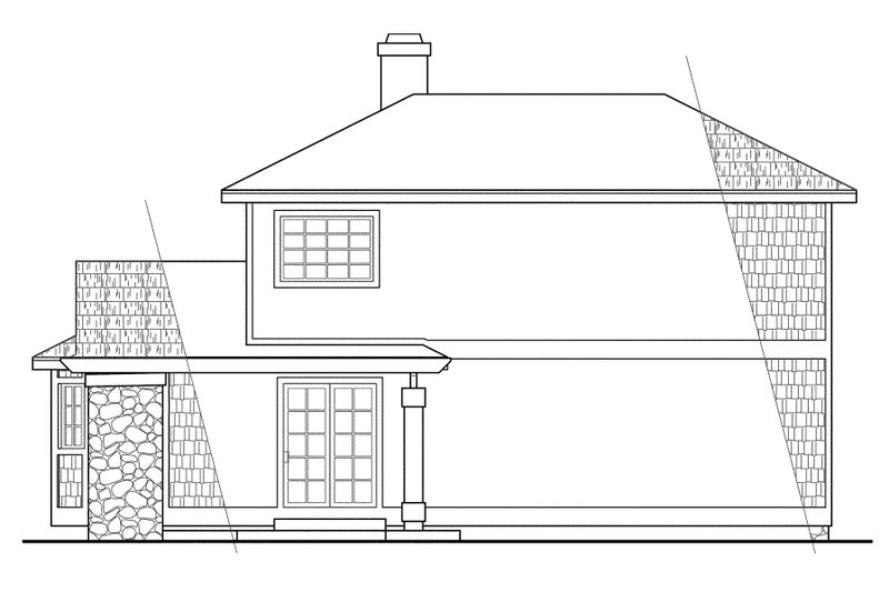 Home Plan - Exterior - Rear Elevation for Country House Plan #124-149 - 2 bed, 2 bath