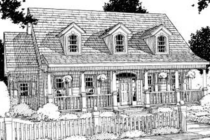 Architectural House Design - Country Exterior - Front Elevation Plan #20-189