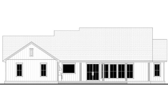 Exterior - Rear Elevation for Farmhouse House Plan #430-402 - 3 bed, 2.5 bath