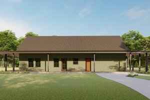 Exterior - Rear Elevation for Barndominium House Plan #1092-20 - 3 bed, 2 bath