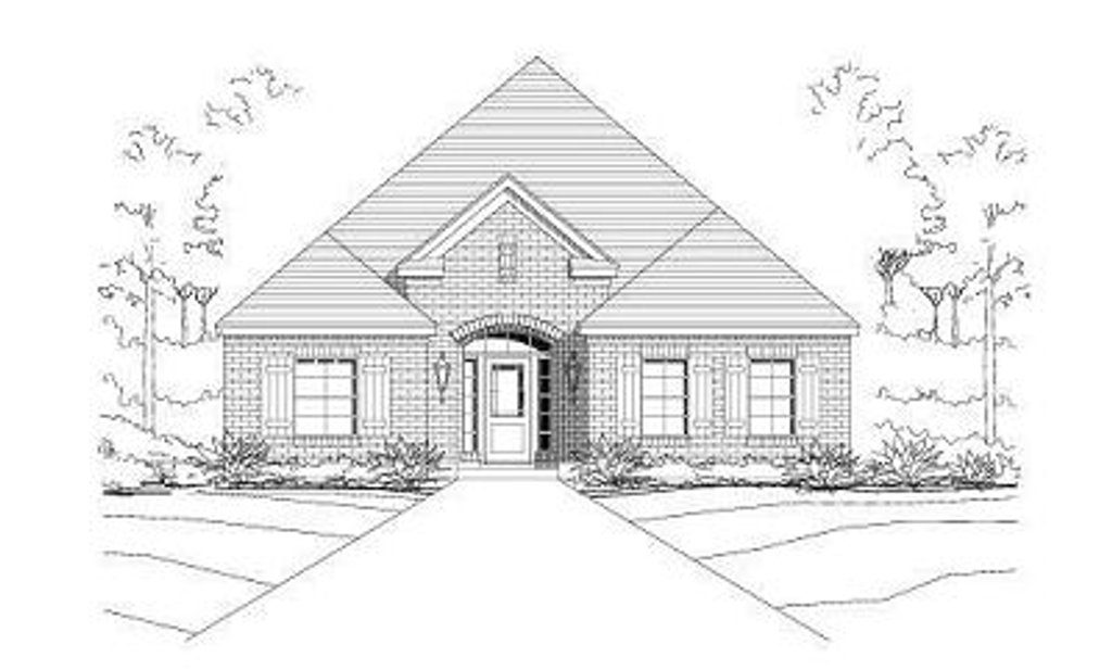 Exterior - Front Elevation 2 for European House Plan #411-702 - 3 bed, 2 bath