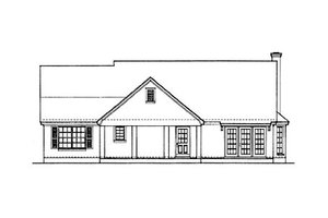 Exterior - Rear Elevation for Country House Plan #406-157 - 3 bed, 2 bath