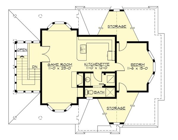 House Plan Design - Country Floor Plan - Upper Floor Plan #132-190