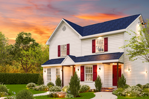 Exterior - Front Elevation 3 for Craftsman House Plan #54-628 - 4 bed, 2 bath