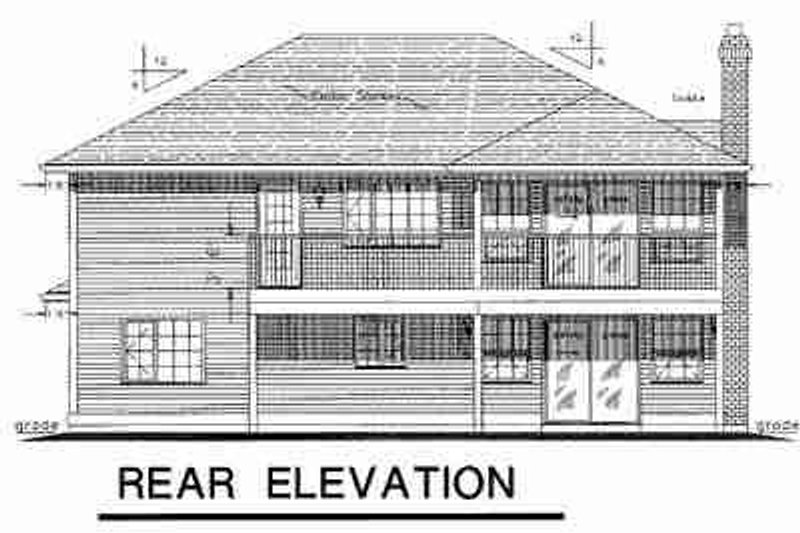 Dream House Plan - Exterior - Rear Elevation for Traditional House Plan #18-9033 - 2 bed, 2 bath