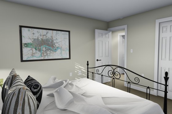 Interior - Master Bedroom 1 for Ranch House Plan #1060-3 - 2 bed, 1 bath